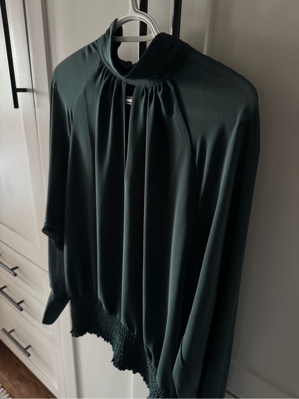Reitmans Dark Green High-Neck Blouse